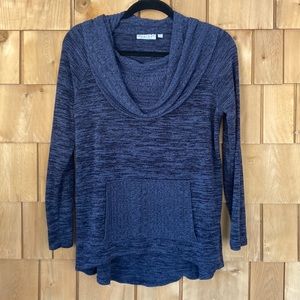 Habitat Cowl Neck Sweater Hi-Low Space Dyed
